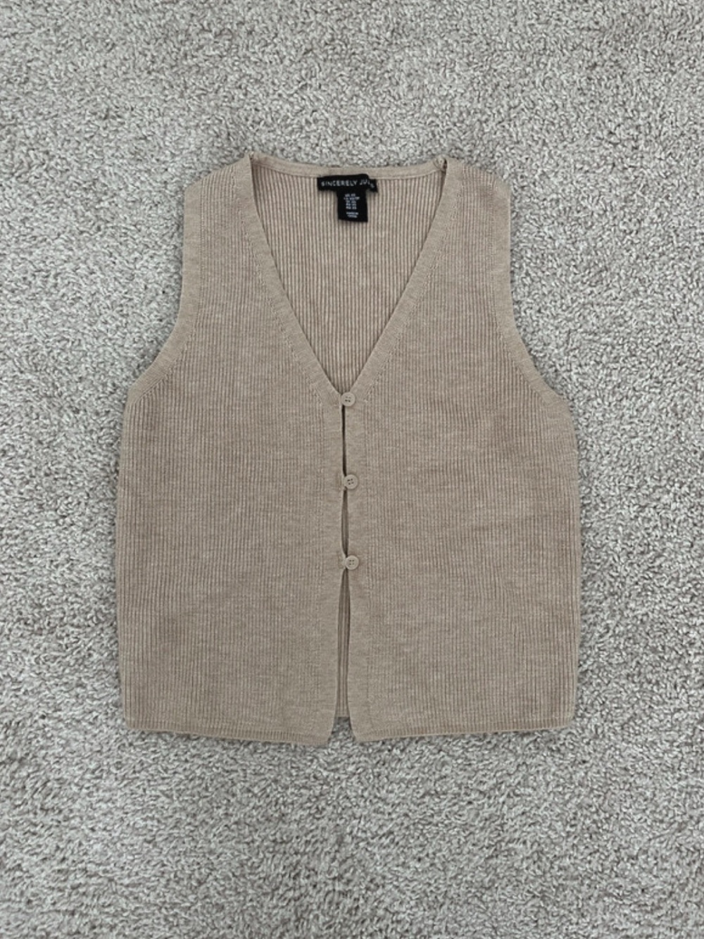 Ribbed Knit Vest XS